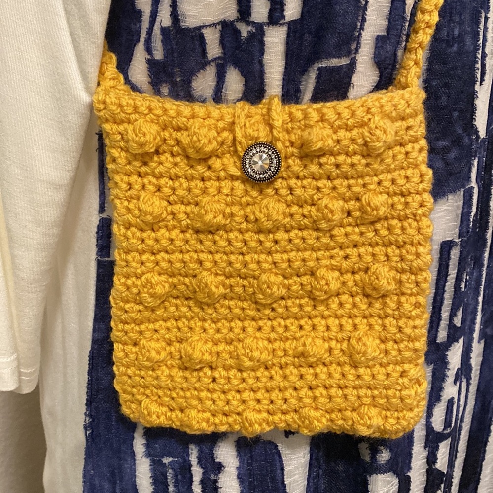Hand, crocheted, amulet bag